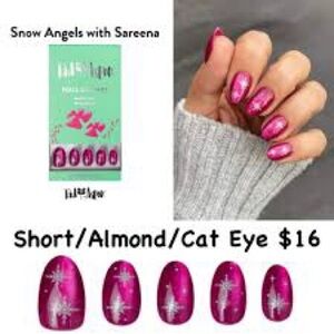 ⭐️NEW Red Aspen Press On Nail Dashes